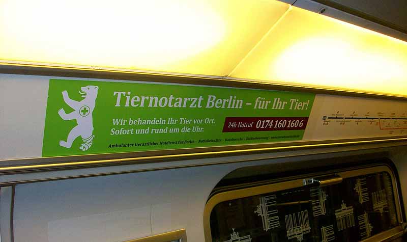 Seitenstreifenplakat Tiernotarzt Berlin